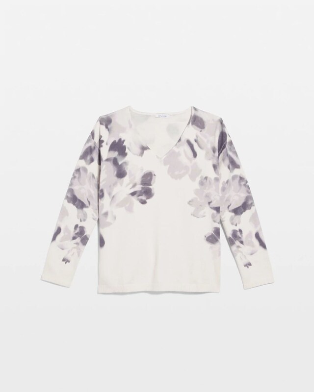 Printed V-Neck Sweater - image 5